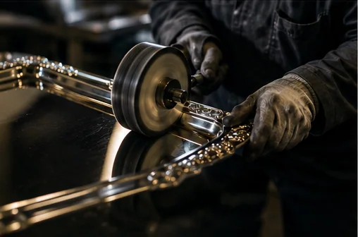 TABCO craftsman hand polishing a serving piece