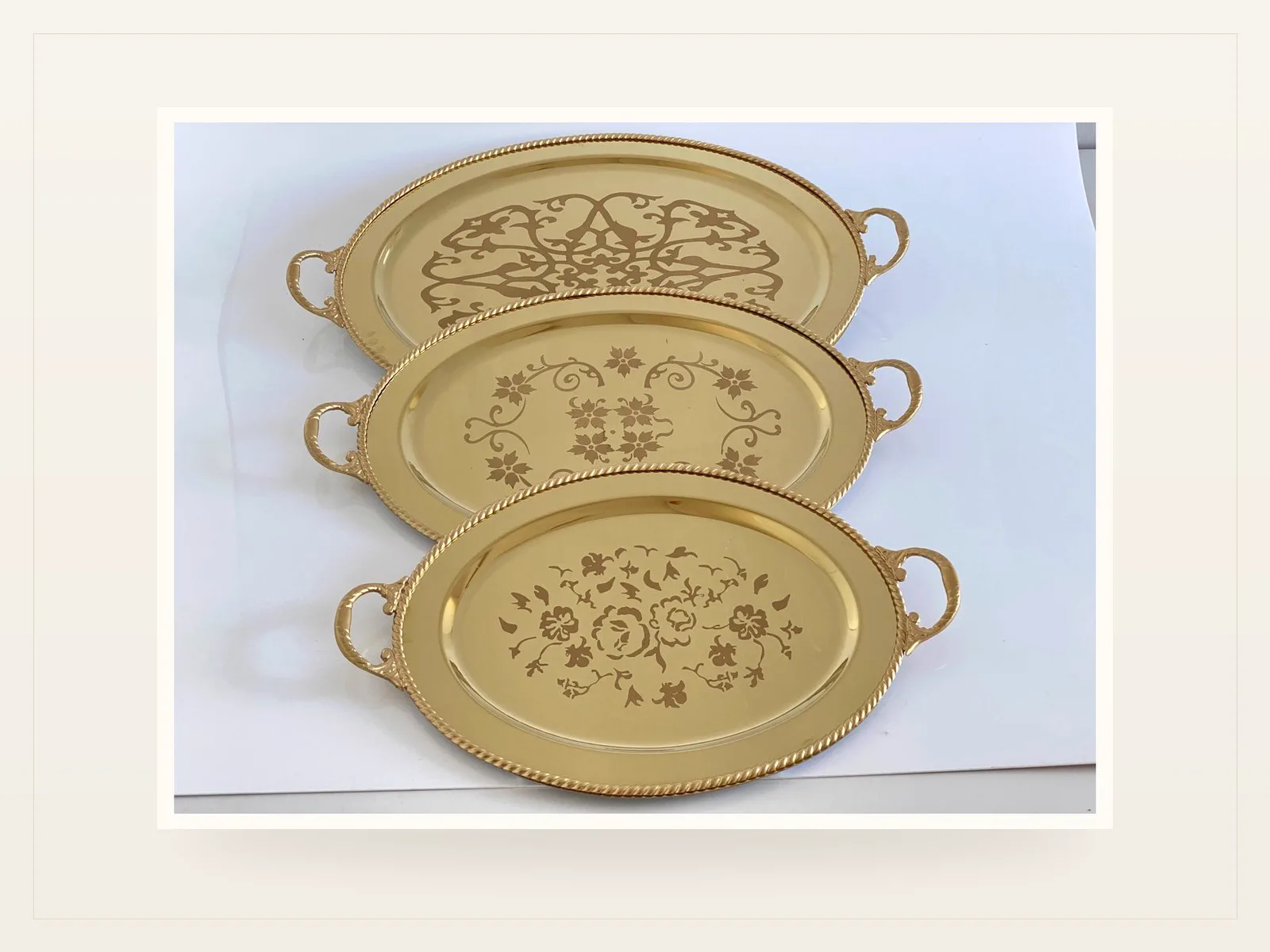 Full Gold Trays by TABCO Silverware