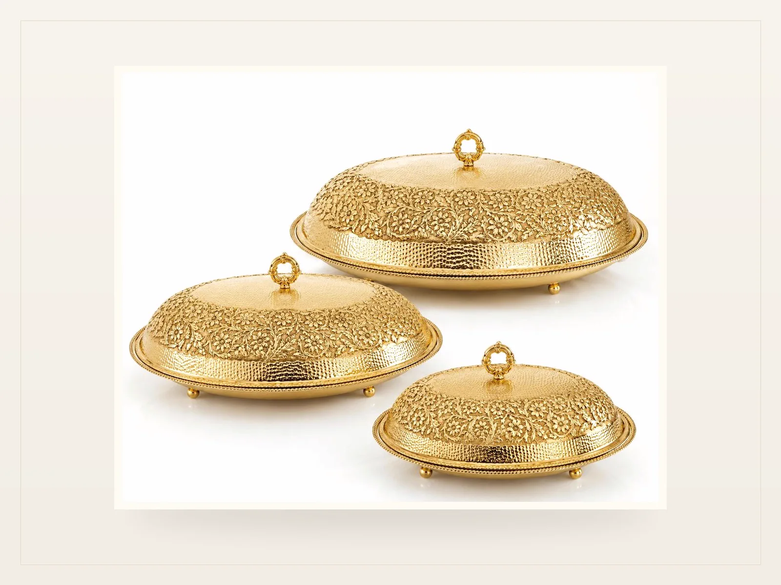 Ouzi Platters with Legs by TABCO Silverware